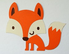 Cute Fox Die Cut Paper Piecing Scrapbook Embellishment