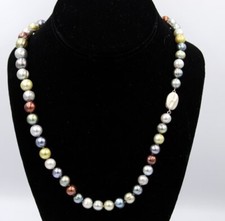 Honora Multicolor Pearl Necklace SS Clasp - 20 in