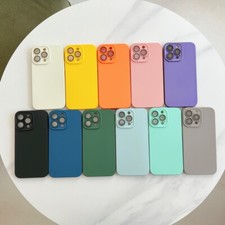 For iPhone 15 14 13 12 Pro Max 11 XR XS 8 7 Lens Film Silicone Phone Case Cover