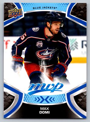 2021-22 Upper Deck MVP #102 Max Domi Blue Parallel Columbus Blue Jackets