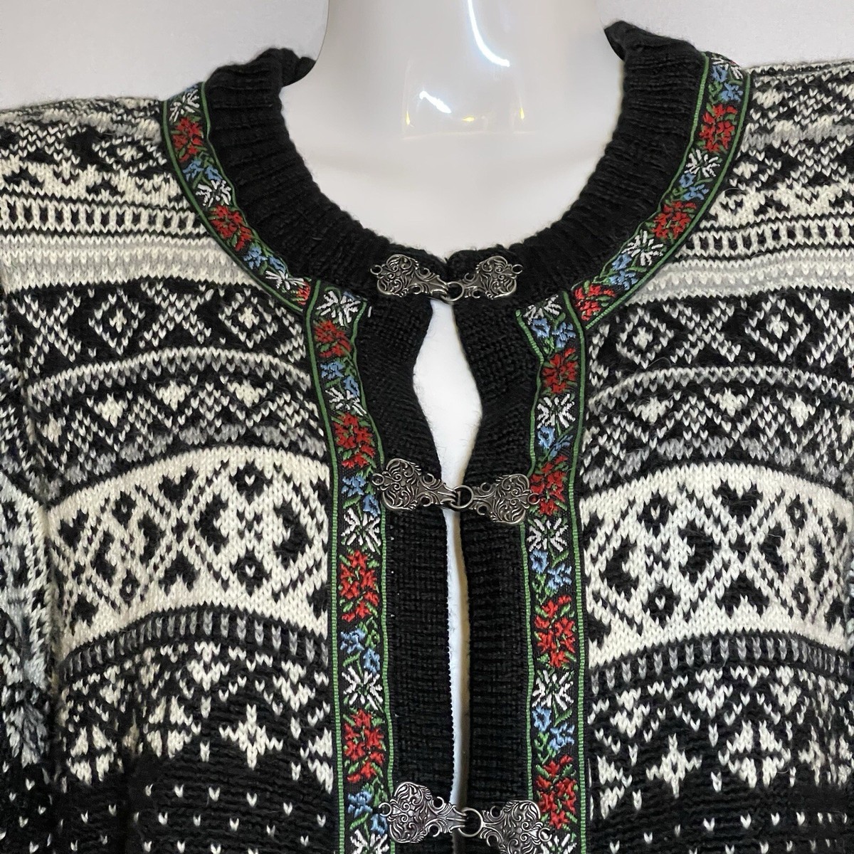 Icewear Iceland Norwegian Wool Blend Sweater Womens Size S Metal