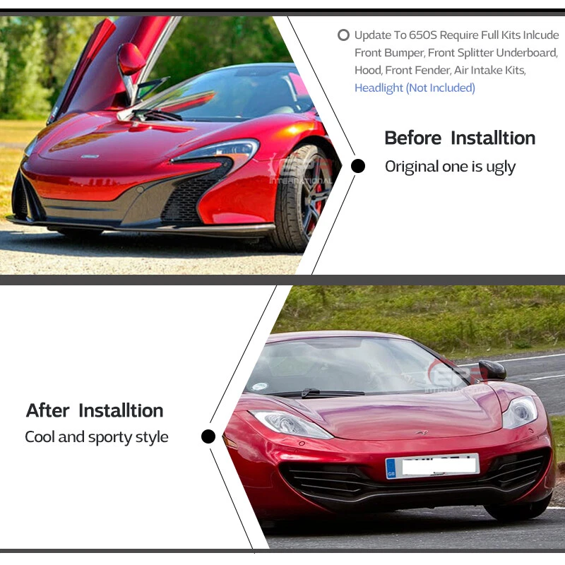 For Mclaren 650S MP4 OE Carbon Fiber Front Bumper Bottom Lip Splitter Bodykit Foto 2 de 4