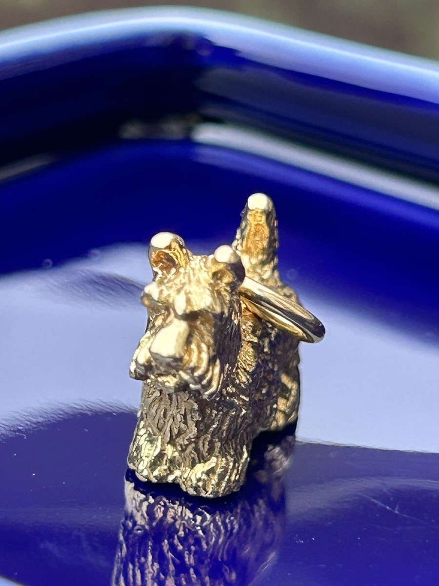 Tiffany & Co 18K Yellow Gold Dog Scottish Scottie Terrier