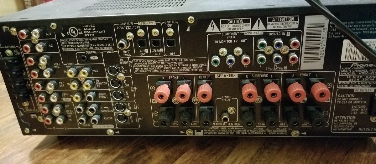 Pioneer VSX-D710S Audio Video Multi-Channel Receiver Works