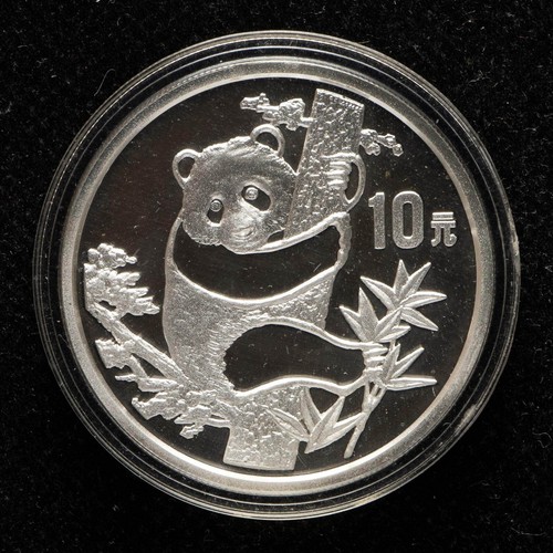 Moneda de plata Panda 1987 China 10 yuanes 1 oz prueba