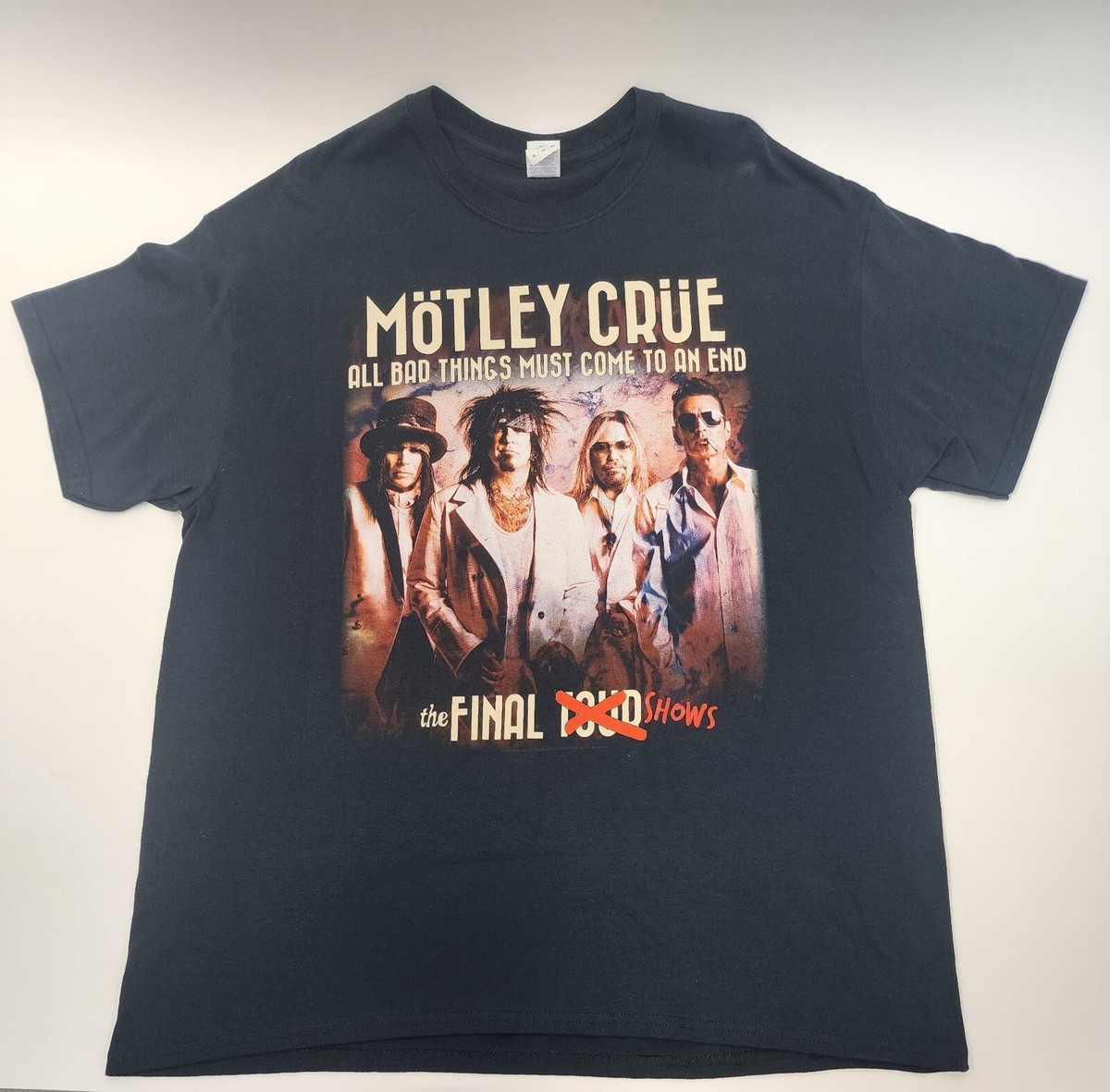 MÖTLEY CRÜE ファイナルショーTシャツ MOTLEY CRUE FINAL SHOW SHIRT 12☆31☆15 TOMMY LEE MICK MARS VINCE