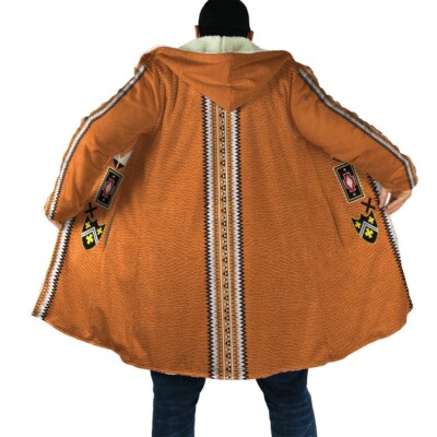 Simple Fashion Native American 3D All Over Printed Hooded Cloak Coat