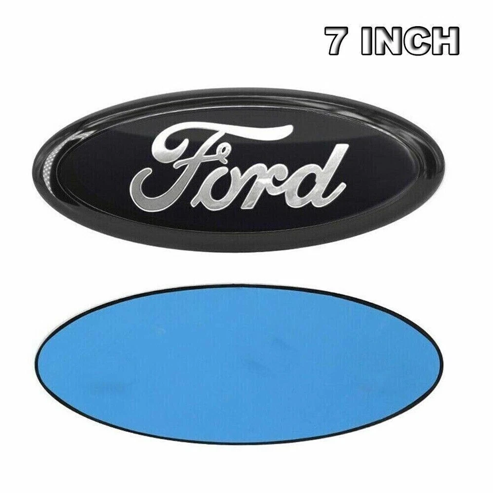 FORD FULL BLACK EMBLEM 7 INCH OVAL LOGO Front Grille/Tailgate Badge 1999-16 New - Image 3 of 3