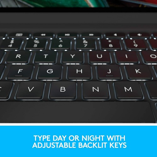 Logitech Slim Folio Pro Backlit Bluetooth Keyboard Case iPad Pro 11 1st 2nd Gen - Picture 96 of 101
