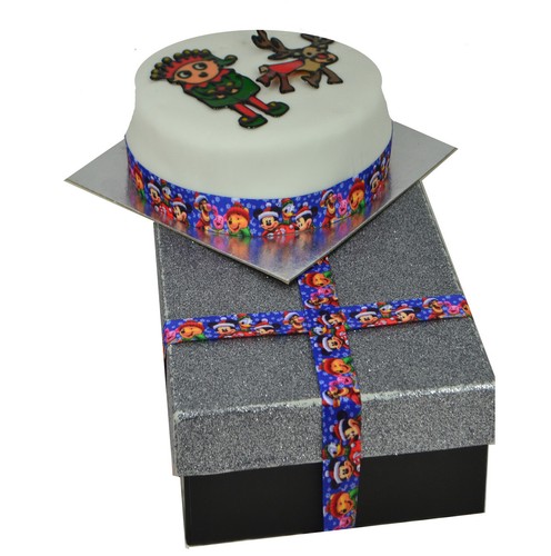 Blue Disney Friends 2M X 22mm wide Christmas Cake Ribbon Gift Wrap Decoration - Picture 3 of 4