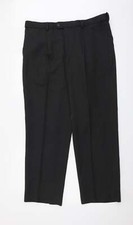 JACK REID Mens Grey Polyester Blend Trousers Size W38 L30