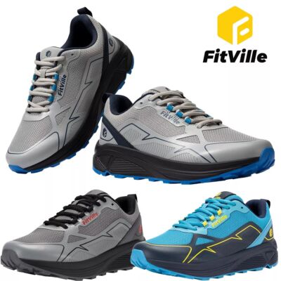 FitVille Laufschuhe Herren Weit Traillaufschuhe Leicht Trekkingschuhe Sportschuh