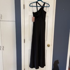 NWT BHLDN Black Satin Gown Size 0