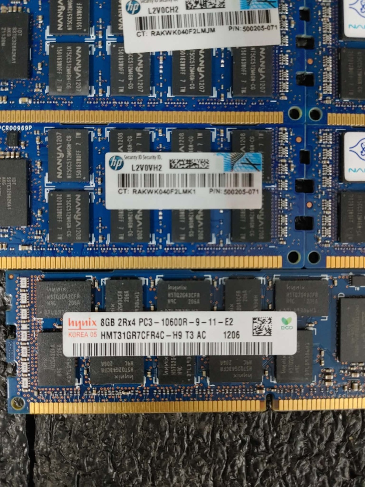 как выглядит Lot 17 HP 8GB 2Rx4 PC3-10600R DDR3-1333 DDR3 ECC Registered Server Memory RAM фото