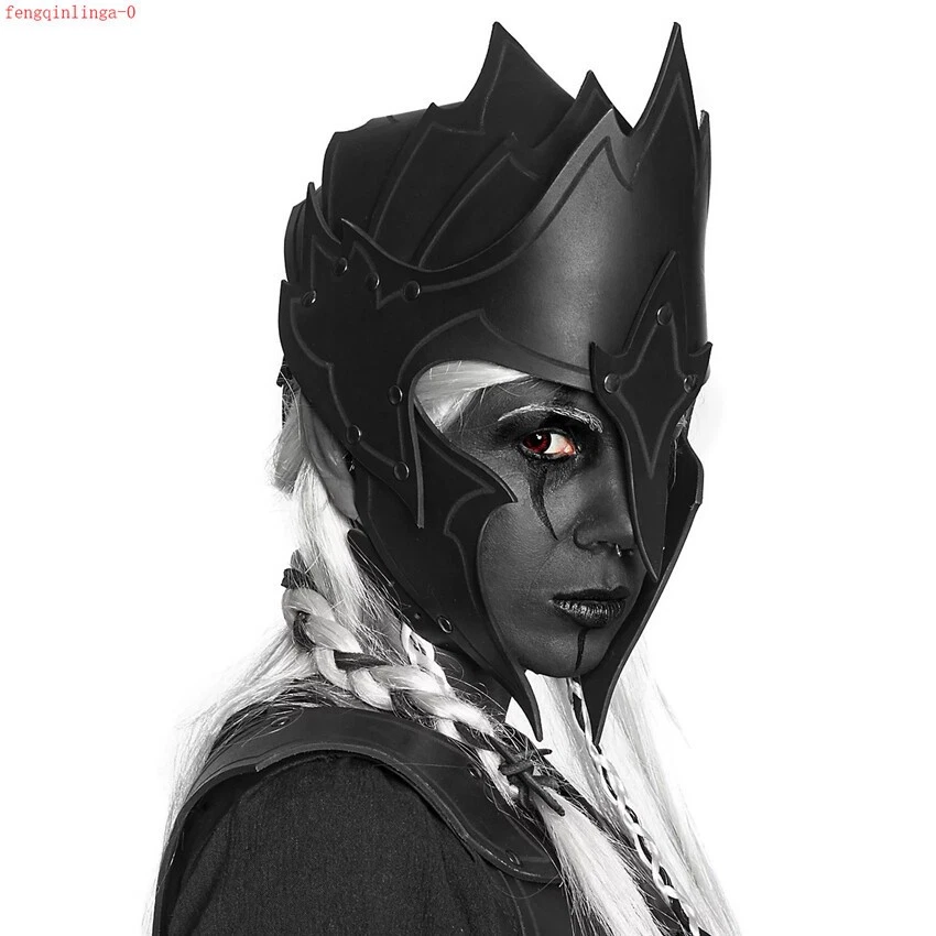 De colección Europa Medieval Caballero PU Armadura Casco Cosplay Disfraz Accesorios Casco Máscara Foto 3 de 4