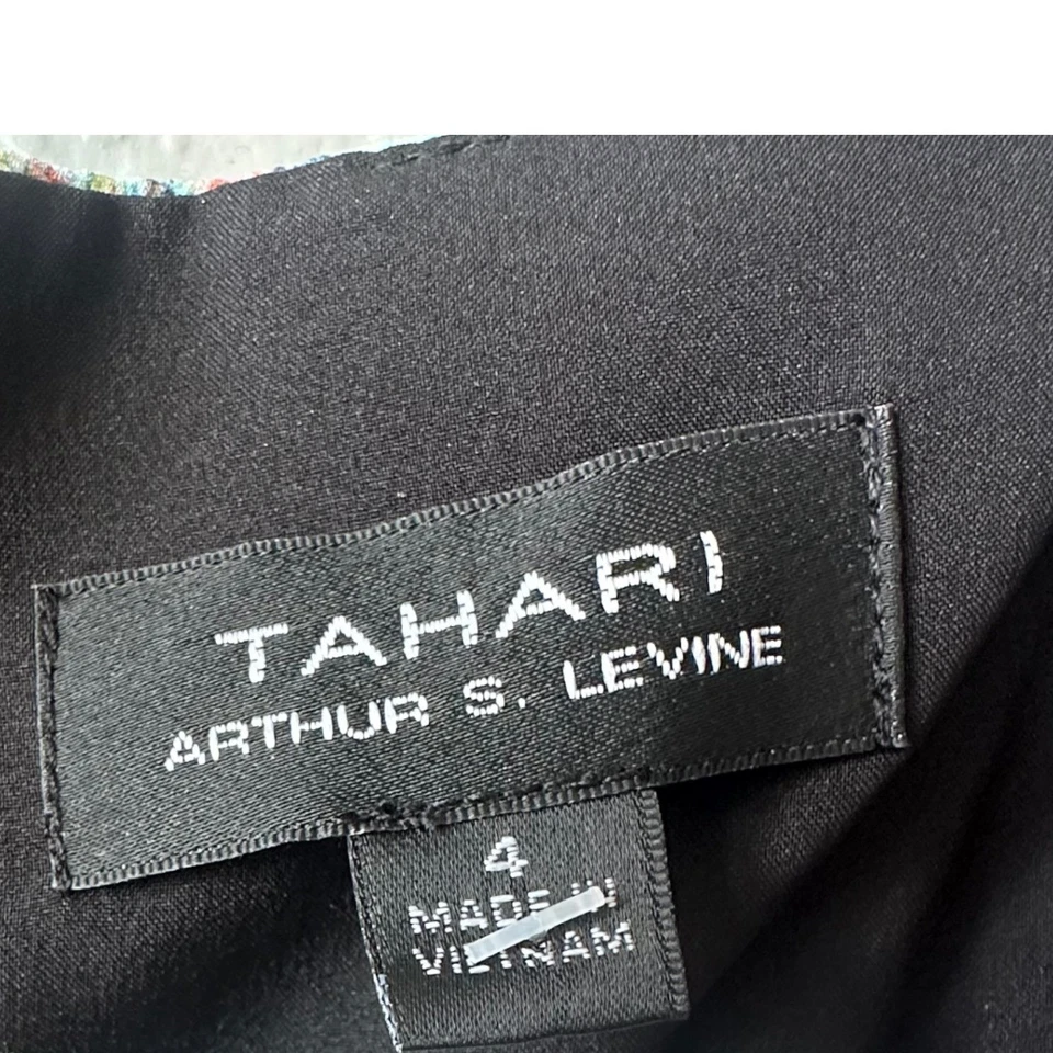 Tahari Arthur S. Levine Paisley Print Sleeveless Jumpsuit Wide Leg Size 4 - Image 3 of 4