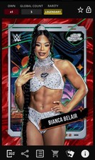 2025 Topps WWE Slam Chrome Cosmic Bianca Belair Red Flare 5cc Legendary EST