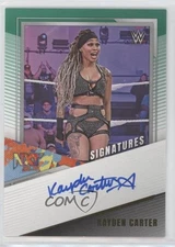 2022 Panini WWE NXT NXT Signatures Green Kayden Carter #NS-KCT Auto 3hd