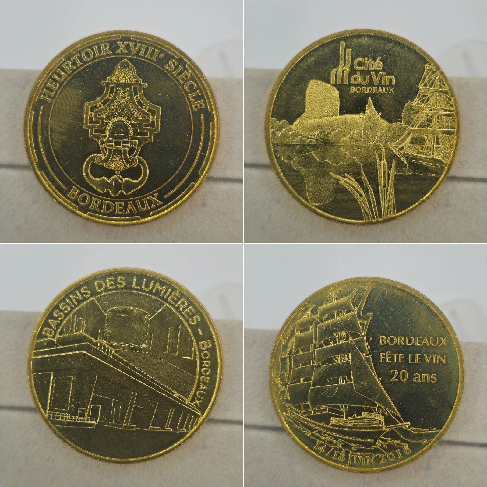 Gironde 33 - Lot Jetons Touristiques Médailles Souvenirs Monnaie de Paris