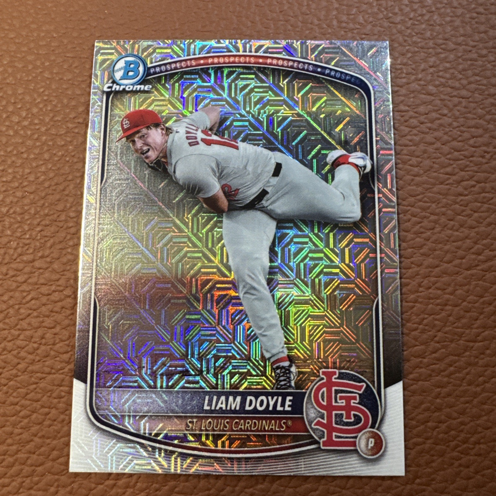 2025 Bowman Draft Chrome Mojo Liam Doyle Image Variation #BDC-12. Cardinals.