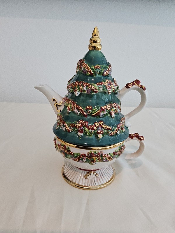 Waterford Holiday Heirloom 3 Pc Single Serving Tea Set