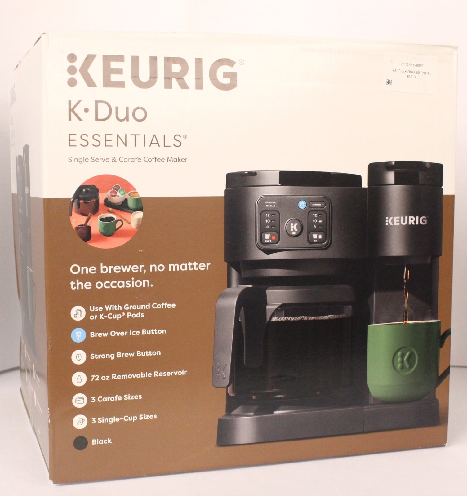 Keurig K-Duo Essentials  Single-Serve & Carafe Coffee Maker (Black)