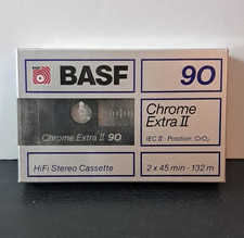 BASF Chrome Extra II 90 Blank Audio Cassette Tape Type II HiFi Stereo Jewel Case