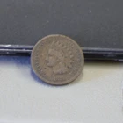 1873 US Indian Cent 1c Semi Key VG Details (Corrosion, Scratches)