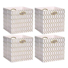 13x13x13 Storage Cube Bins Collapsible Fabric Cubes Organizer Baskets Box