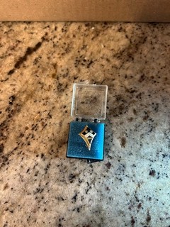 Kappa Alpha Theta SORORITY PIN Black Enamel Over 10K Gold 2 Diamonds 3.18 Grams