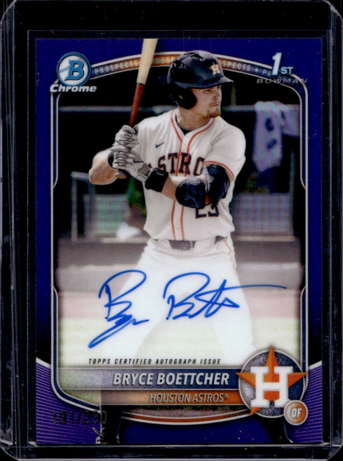 2025 Bowman Chrome Bryce Boettcher Auto Purple Refractor 1st #101/250