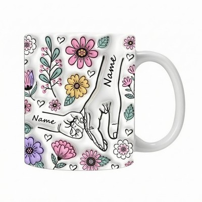 Keramiktasse individuell personalisiert Becher mikrowellengeeignet für Muttertag, Büro