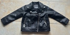 Lederjacke ( Kunstleder) Schwarz Gr.92 Neuwertig Nie Getragen