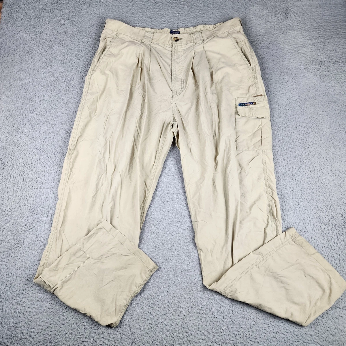 Pantalon De Randonnée Convertible Exofficio – Beige, Nylon, Taille 10-12, état Vintage
