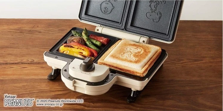 BRUNO Bruno Máquina de Arena Caliente Snoopy Eléctrica Doble CACAHUETES BOE069-ECRU Totalmente Nueva Foto 2 de 4