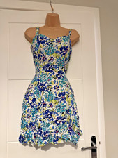 Vintage Blue Purple Floral BHS Women's Dress Size 12