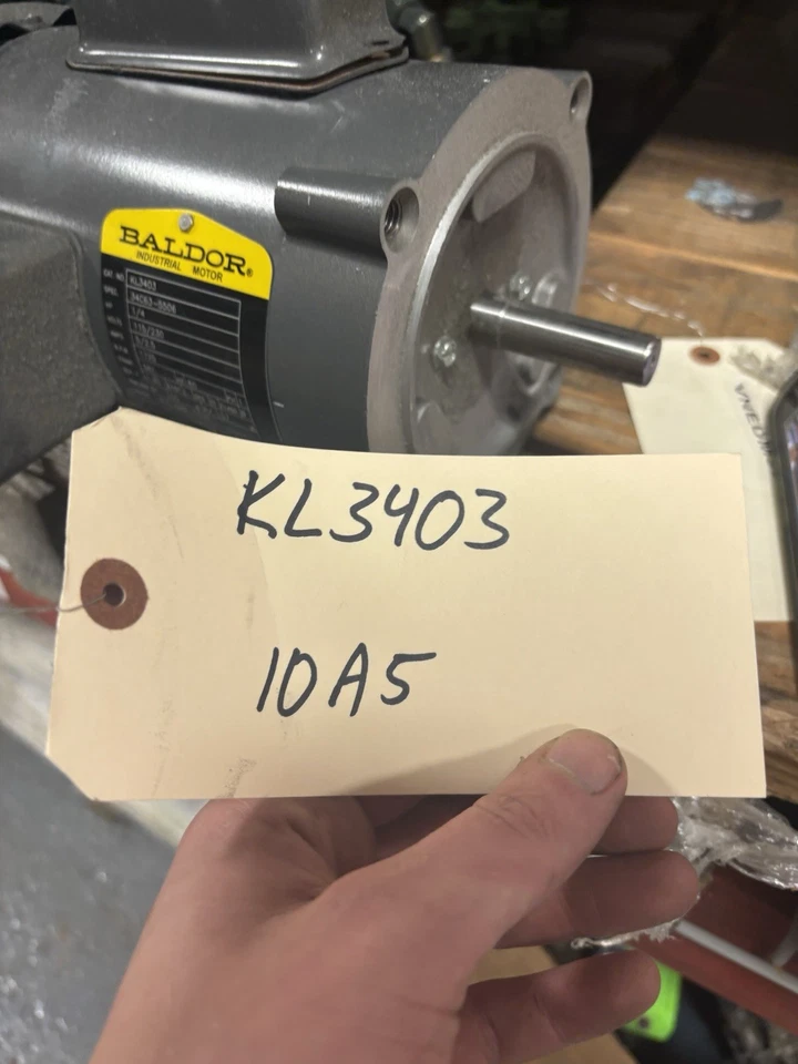 NEW NO BOX BALDOR KL3403 1/4HP 1725RPM 56C TEFC 1PH MOTOR - Image 2 of 4