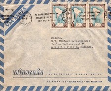 GOLDPATH: Argentina cover 1955 to Netherlands airmail CV909_P19