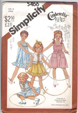5466 SIMPLICITY Cinderella - DRESS JACKET - GIRLS Size 5