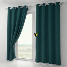 Blackout Curtain with Eyelets, Blackout Eyelet Scarf Opaque Darkening, Size...