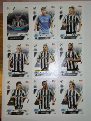 Topps Match Attax Champions League 2025/26 Newcastle United Team Set
