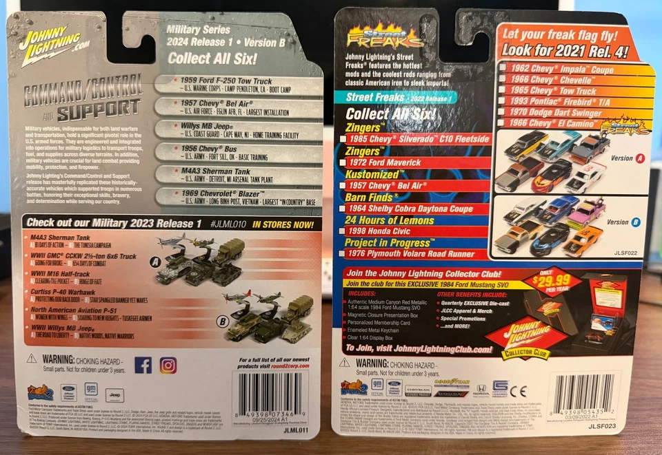 Lote de 2 Johnny Lightning White Lightning! Chevy Bus 56 e Chevy Silverado 85 - Imagem 4 de 4