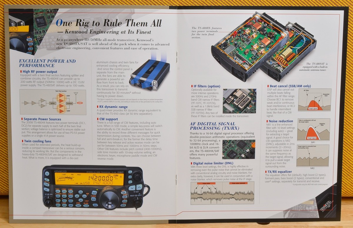 RARE MINT CONDITION KENWOOD TS-480HX/TS-480SAT BROCHURE | eBay