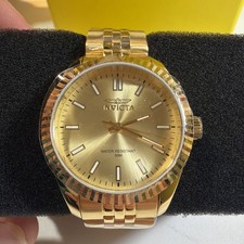 Invicta Women's Watch Specialty Quartz Gold Tone Brass Dial Steel Bracelet 47507