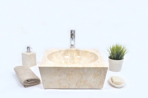 Marmor Waschbecken SBW-P Cream B 40 Cm Industone-image