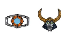 Transformers The Movie Unicron and Matrix Of Leadership 80's 2 Pack Enamel Pin S