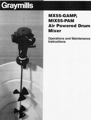 #ad #ad ​Graymills MX55 GAMP Air Powered Drum Mixer A 42971 GAMP With Shaft New Open $145.00