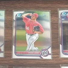 ANDRY LARA 2022 BOWMAN PROSPECTS CARD #BCP-70 NATIONALS (FIRST ROOKIE CHROME)