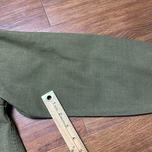 Vtg WW2 Army Regulation Military Officer Shirt 14.5 - 33 WWII Button Pocket Tee - Picture 13 of 21