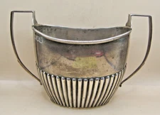 Chester 1896 Large Sterling Silver Gadrooned Twin Handle Sugar Bowl Haseler Bros